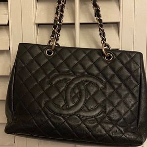 Chanel Grand Shopper Tote Quilted Caviar Black